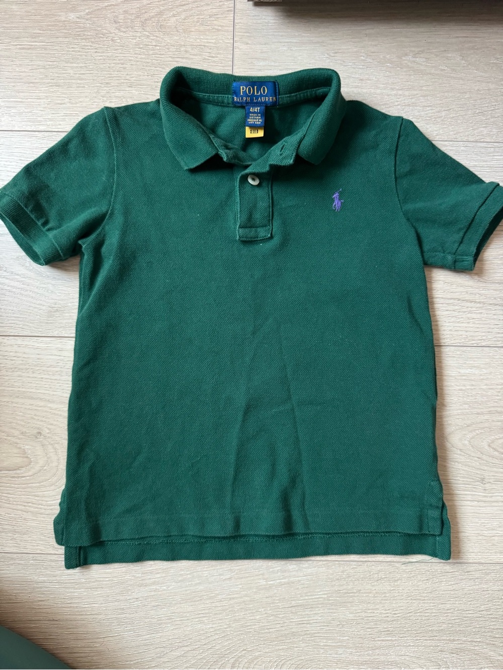 Polo by Ralph Lauren Dark Green Boys Polo with Purple Pony